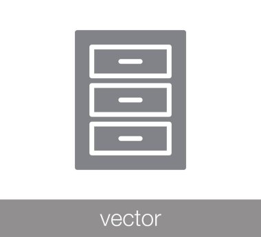 Arşiv düz simgesi.