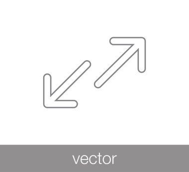 Transfer düz simgesi.