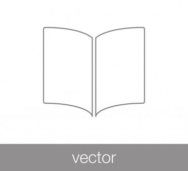 Kitap Düz Simgesi.