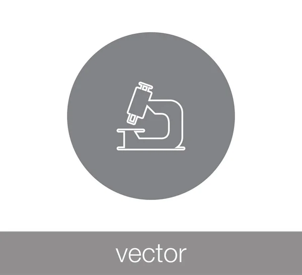 Microscopio Icono plano — Vector de stock