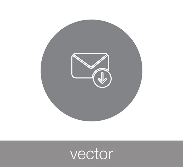 Ícone simples e-mail — Vetor de Stock