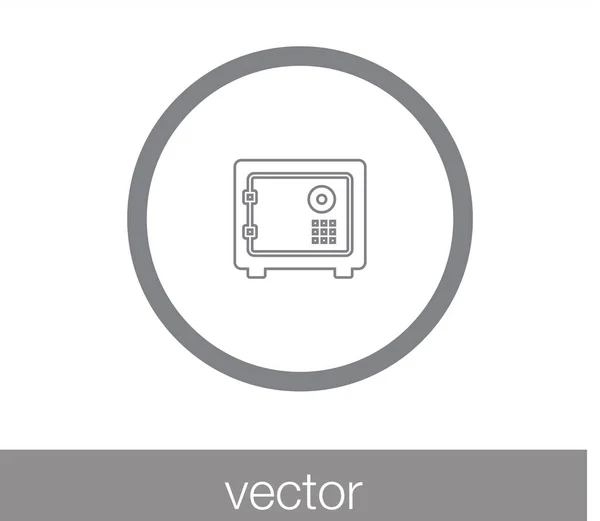 Dinero icono de caja fuerte — Vector de stock