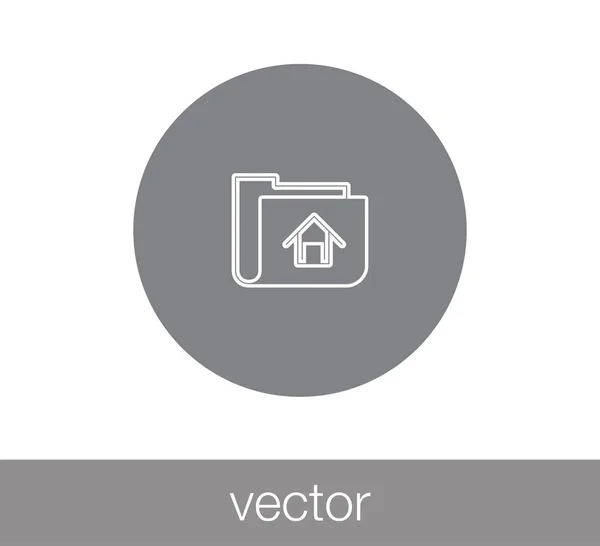 Carpeta icono simple — Vector de stock