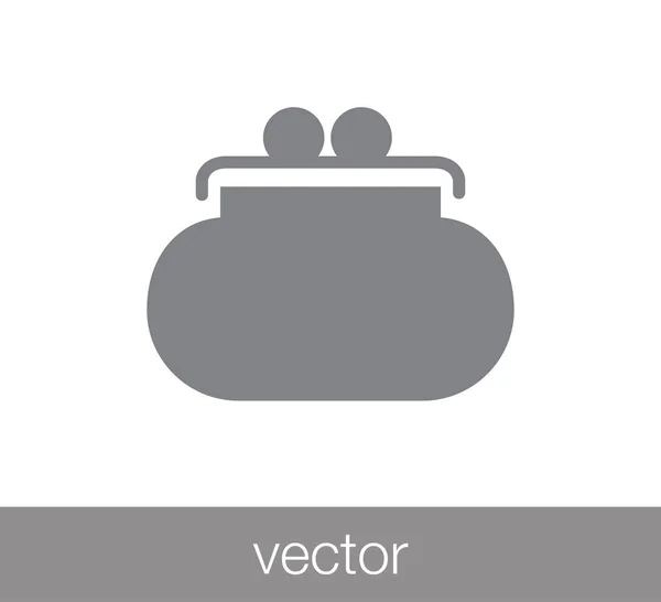 Portemonnee pictogram illustratie — Stockvector