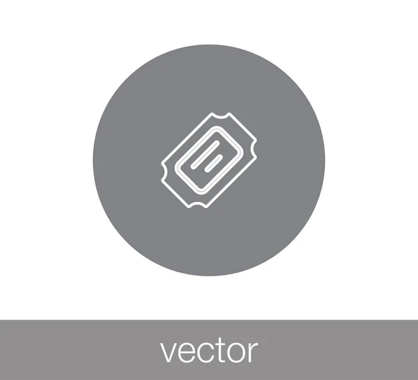 Icono de ticket ilustración — Vector de stock