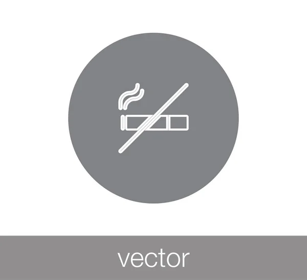 Ícone de sinal de não fumar — Vetor de Stock