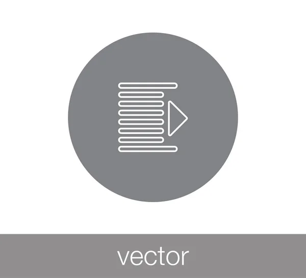 Verhoging streepje pictogram. — Stockvector