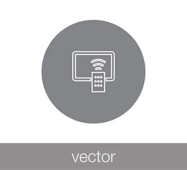 Icono plano de TV . — Archivo Imágenes Vectoriales