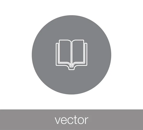 Libro Icono plano. — Vector de stock