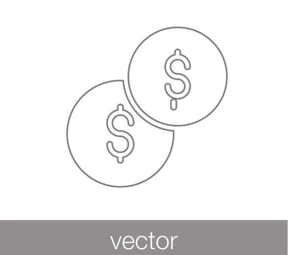 Dinheiro moedas pilhas ícone . — Vetor de Stock