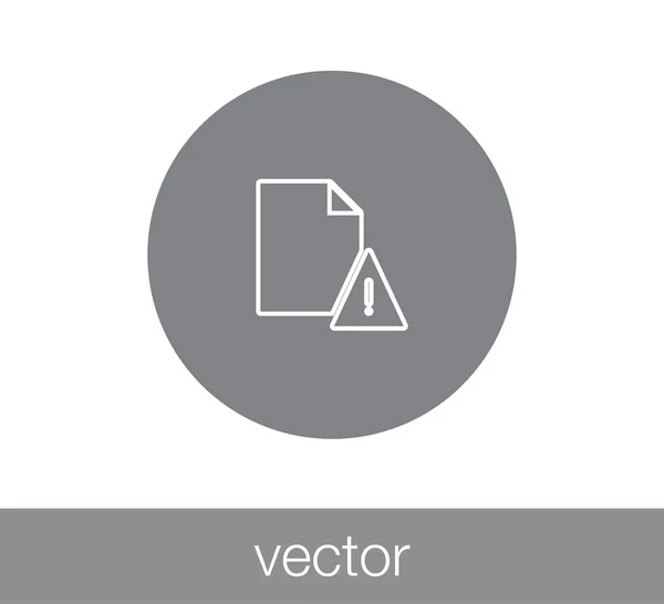 Ícone de documento corrompido . — Vetor de Stock