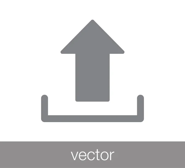 Subir icono plano . — Vector de stock