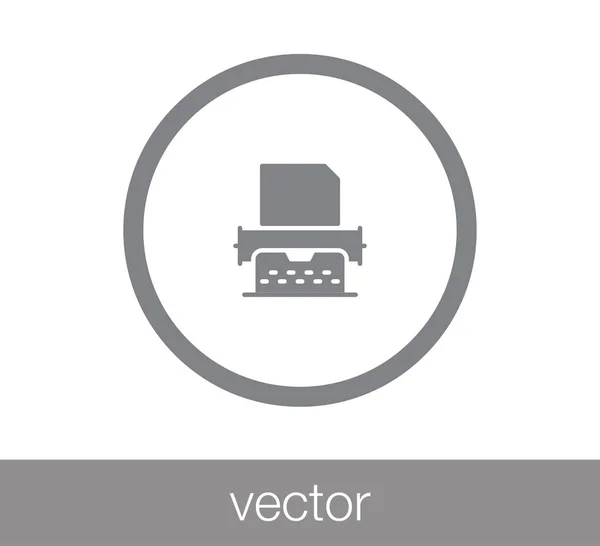 Machine à écrire icône plate . — Image vectorielle