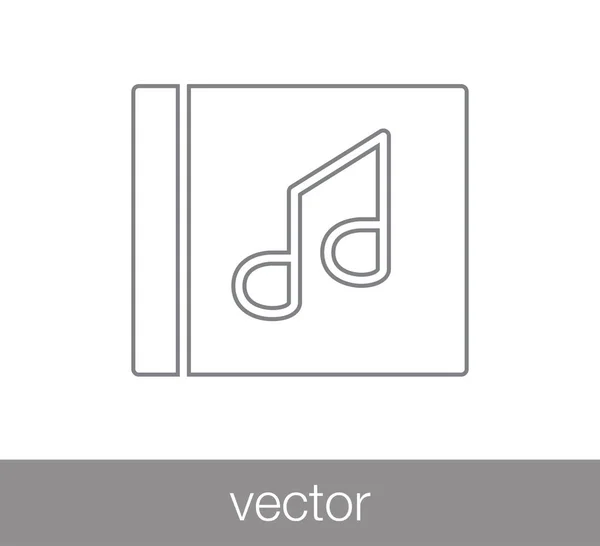 Icono de nota musical. — Vector de stock
