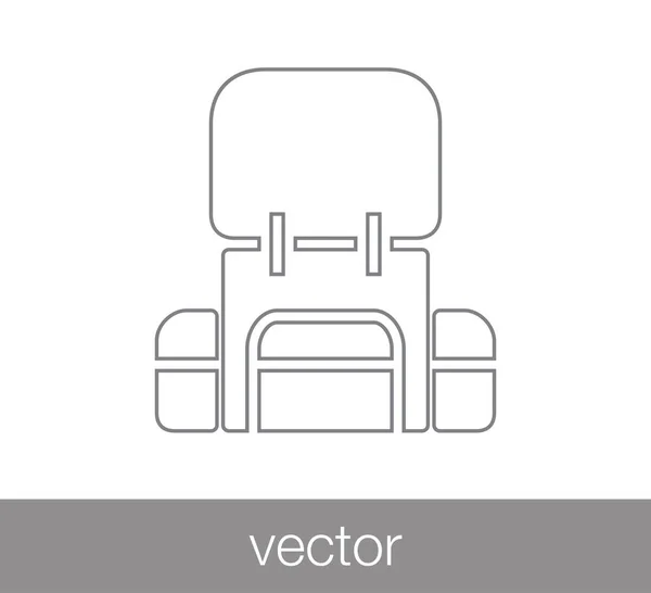 Backpack line icon — Stock Vector