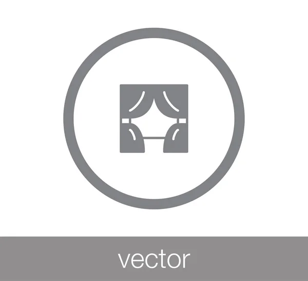 Ilustración del icono del teatro . — Vector de stock