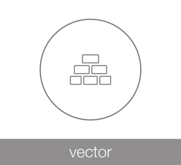 Ícone de parede de tijolo — Vetor de Stock