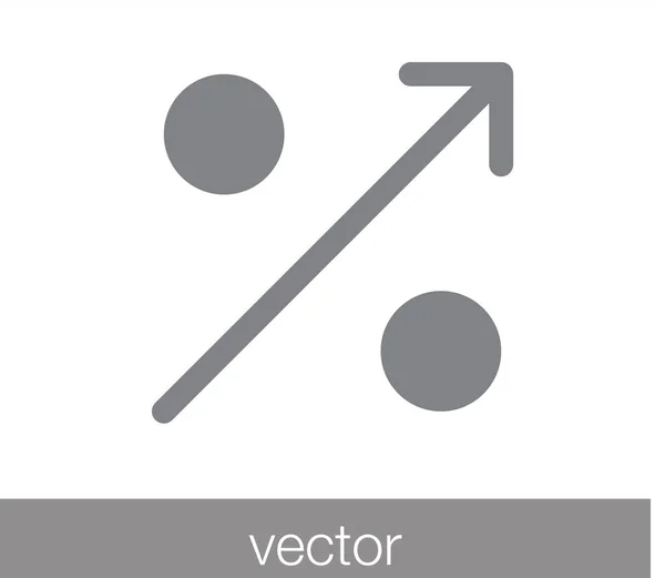 Ícone sinal percentual . —  Vetores de Stock