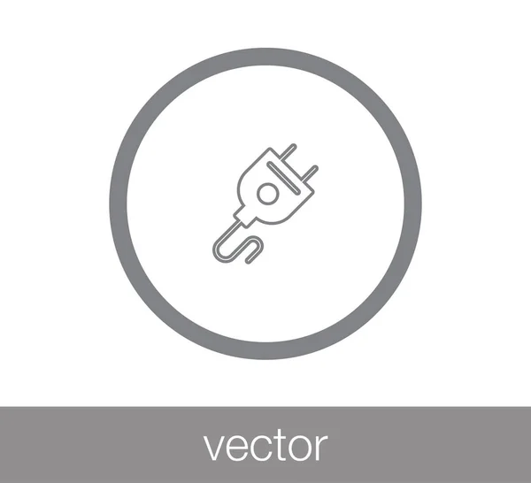 Enchufe plano icono — Vector de stock