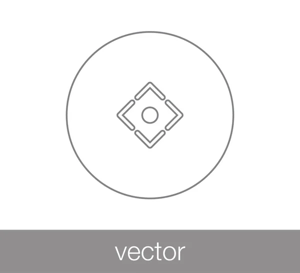 Țintă pictogramă simplă — Vector de stoc