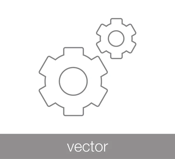 Cogwheels icono web . — Vector de stock