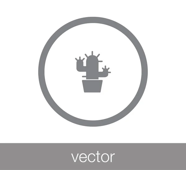 Ilustración de icono de cactus . — Vector de stock