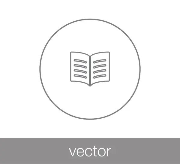 Libro Icono plano. — Vector de stock