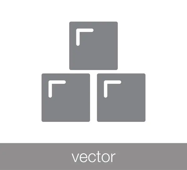 Kocka ikon illusztráció. — Stock Vector