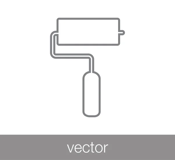 Ícone de rolo de pintura — Vetor de Stock