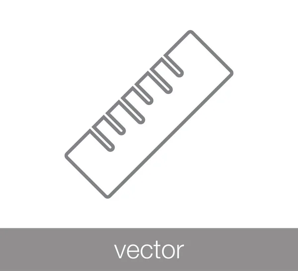 Ícone plano régua — Vetor de Stock