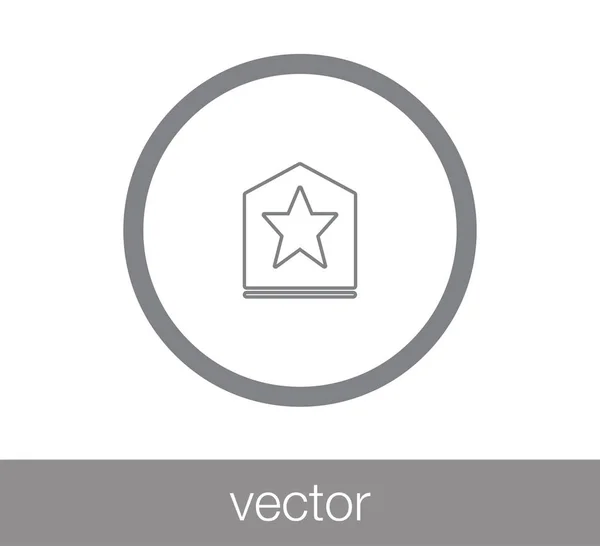 Star icon. Badge icon. — Stock Vector