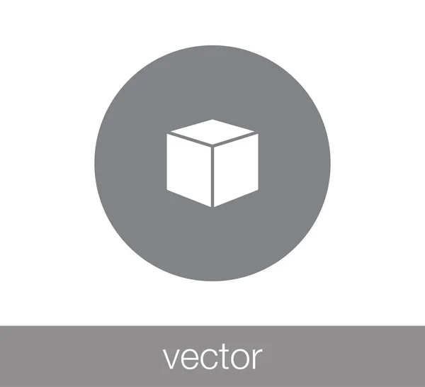 Ilustração do ícone do cubo . — Vetor de Stock