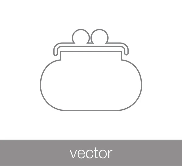 Иллюстрация значка кошелька — стоковый вектор