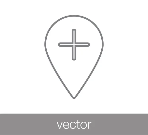 Mapa pin icono — Vector de stock