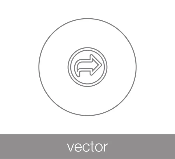 Responder icono plano . — Vector de stock