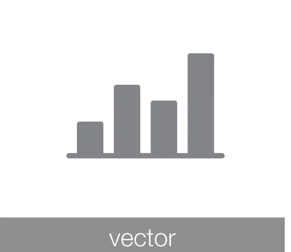 Icône graphique à barres. icône info-graphique . — Image vectorielle