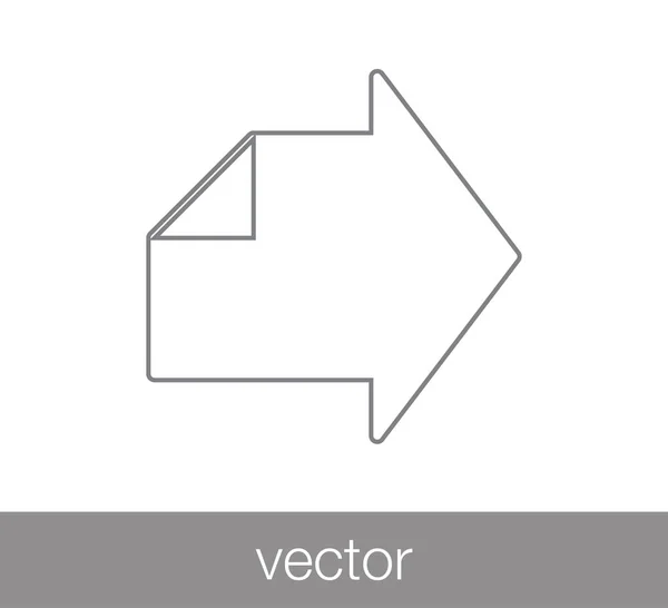 Icono flecha derecha . — Vector de stock