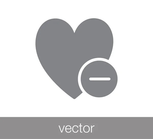 Coração ícone simples — Vetor de Stock