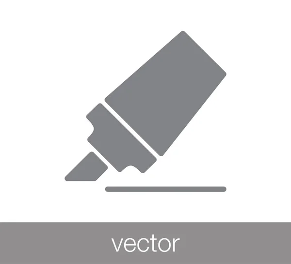 Marker platte pictogram — Stockvector