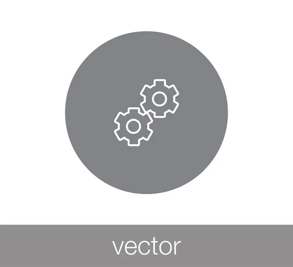 Cogwheels icono web . — Vector de stock