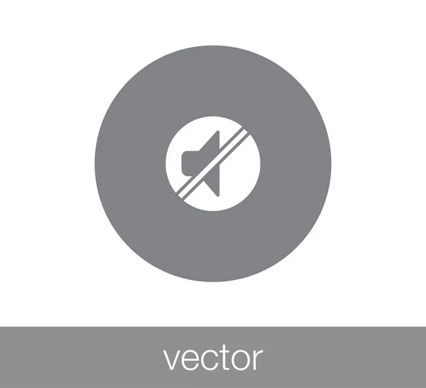 Némító gomb ikon — Stock Vector