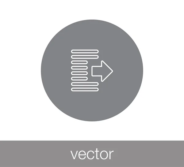 Verhoging streepje pictogram. — Stockvector