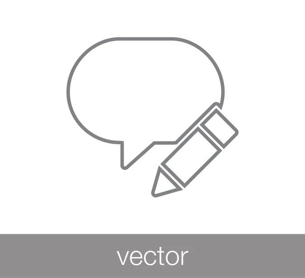 Icono del chat. Icono de comentario . — Vector de stock