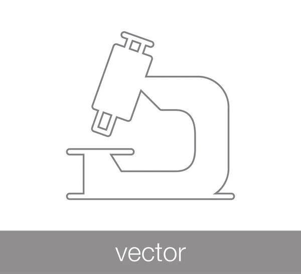 Mikroszkóp lapos ikon — Stock Vector
