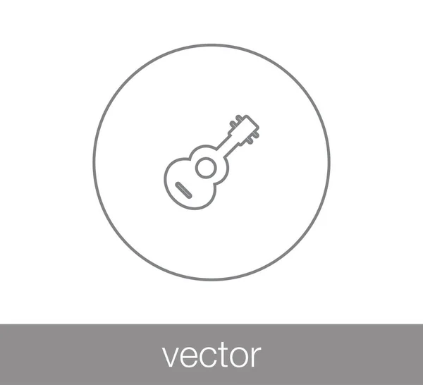 Icono plano de guitarra . — Vector de stock