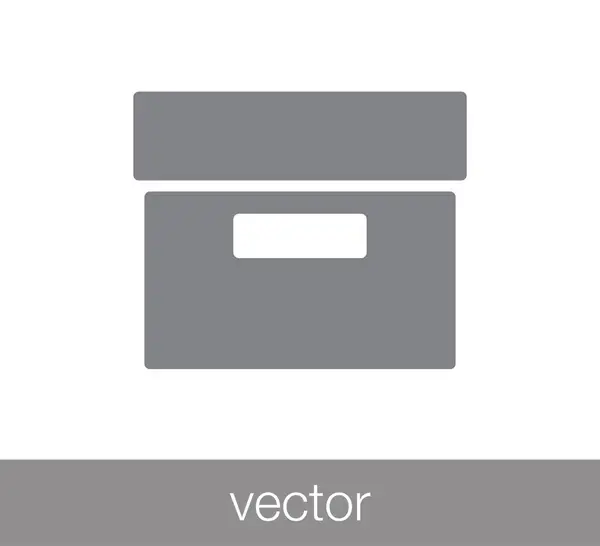 Caixa de arquivo ícone — Vetor de Stock