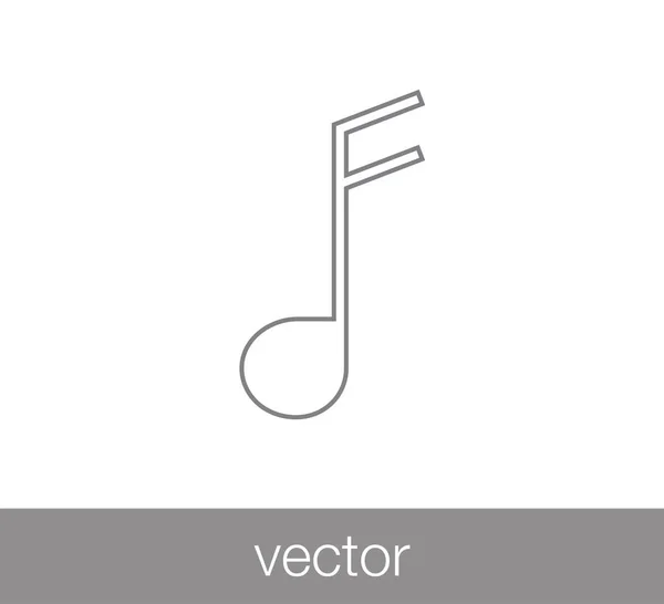 Ícone de nota musical. — Vetor de Stock