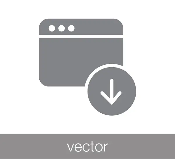 Icono de ventana. Icono de programación — Vector de stock