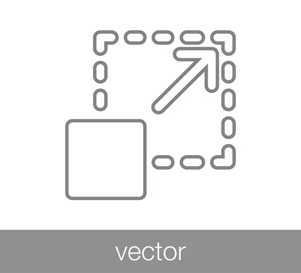 Ícone de ferramenta de escala — Vetor de Stock