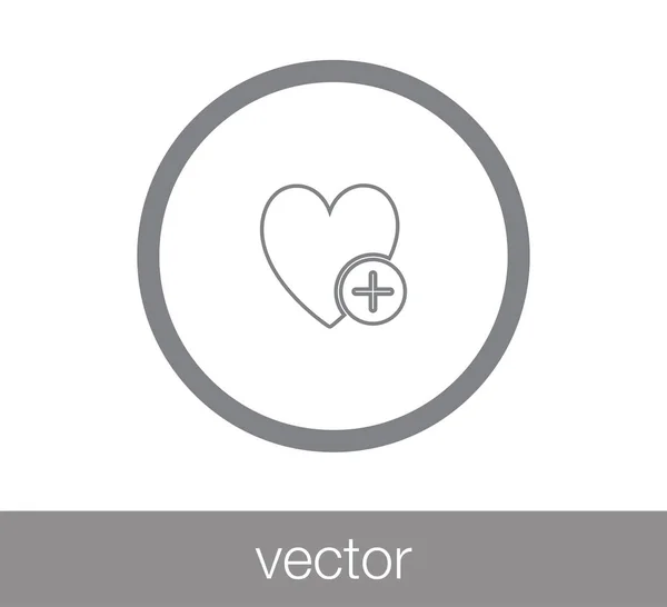 Heart icon. Positive heart icon. — Stock Vector